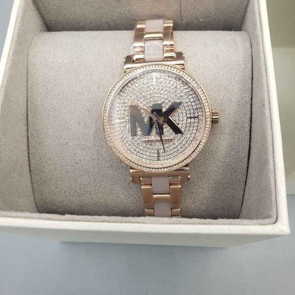 Michael Kors Sofie Rose Gold Tone Bracelet Watch - Picture 10 of 13